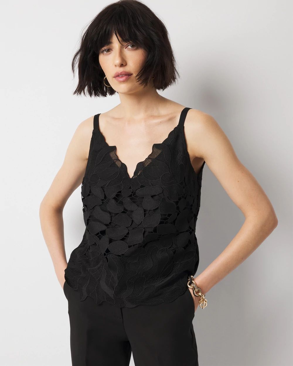 Floral Lace Cami | White House Black Market